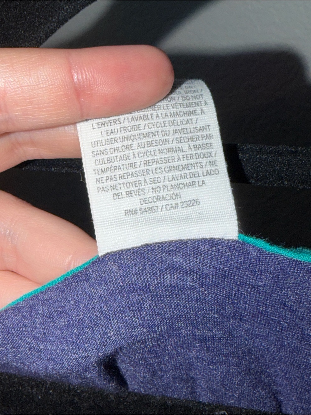 Victoria's Secret PINK Blue Varsity Long Sleeve Henley Tee - Picture 5 of 5